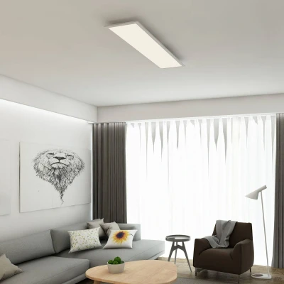 Image of Briloner Leuchten 7189 016 Ceiling lamp, LED Panel with Motion, Daylight Sensor, 4100 lumens, 4000 Kelvin, 38 W, White , 1195x295x49mm (LxBxH)