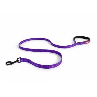 Image of EZYDOG Essential LITE Lead Small Dogs, Medium Large Training Lead, Lightweight, Comfortable Padded Handle, Reflective Thread, 1.2M (Purple)