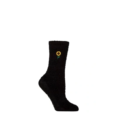 Image of Women&#039;s 1 Pair SOCKSHOP Wildfeet Gift Boxed Fluffy Slipper Socks Sunflower 4 8
