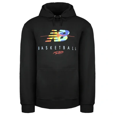 Image of New Balance Basketball Black Pullover Long Sleeve Mens Seismic Hoodie MT03617 BK