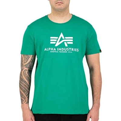 Image of Alpha Industries Basic T Shirt for Men Jungle Green