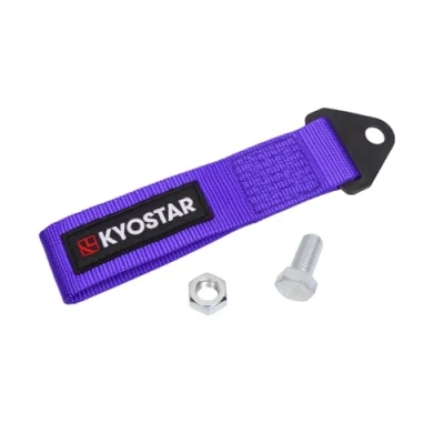 Image of Kyostar Universal Racing Tow Strap for Front or Rear Bumper Towing Hooks, High Strength Straps, Upgrade Version (Purple)