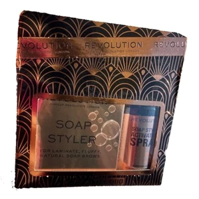 Image of Makeup Revolution Soap Styler Duo, 2 Piece Eyebrow Set, Stay All Day Brows, Includes Viral Products
