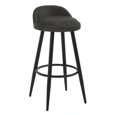 Image of WOLTU 1X Bar Stool Faux Leather Seat Chair Breakfast Kitchen Counter Islands Metal Legs Barstool High Anthracite BH327an 1 UK