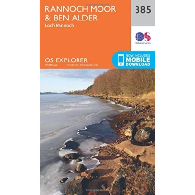 Image of Explorer 385 Rannoch Moor &amp; Ben Alder Map With Digital Version