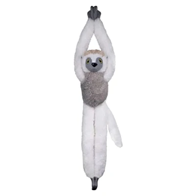 Image of EcoBuddiez Tree Huggers Sifaka from Deluxebase. Small 55cm Hanging soft toy made Recycled Plastic Bottles. Eco friendly and cuddly plush perfect gift for kids.