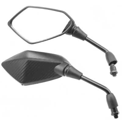 Image of 1 pair Rearview Mirrors Compatible For TRIUMPH TIGER 800 1050 1200 Speed Street Triple 675 765 Motorcycle Rear View Left Right Side Mirror (S S Texture)