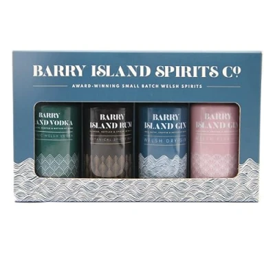 Image of Barry Island Spirits Gift Set 4 x 5cl Miniature bottles including Gin, Spiced Rum, Pink Gin and Organic Vodka