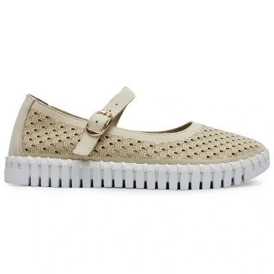 Image of Ilse Jacobsen Tulip 3476 Synthetic Textile Women&#039;s Kit White Casual Shoes