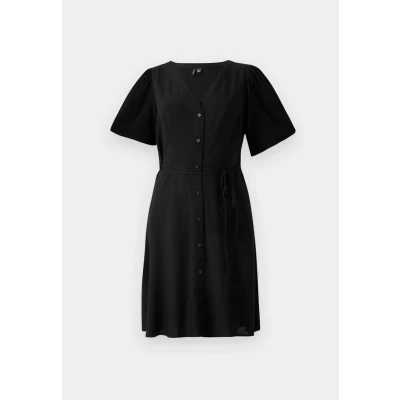 Image of VERO MODA Women&#039;s Vmalba SS Short Dress WVN Noos, Black, XS