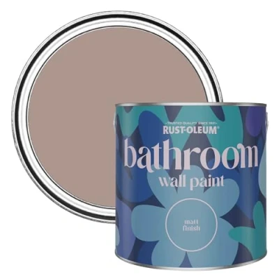 Image of Rust Oleum Pink Water Resistant Bathroom Wall &amp; Ceiling Paint Haversham 2.5L