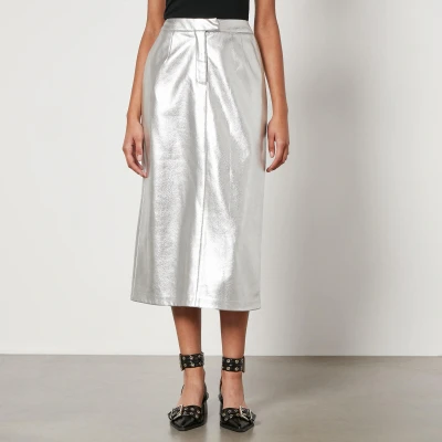 Image of Jakke Oakland Faux Leather Midi Skirt XS