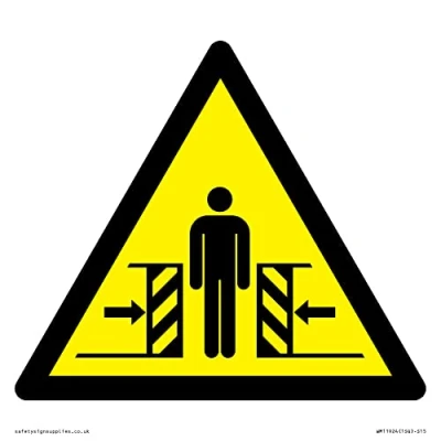 Image of W019 Warning: Crushing Sign 150x150mm S15