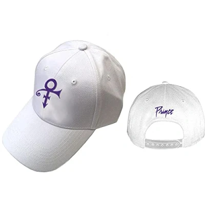 Image of Prince Baseball Cap Purple Symbol Official White Unisex One Size