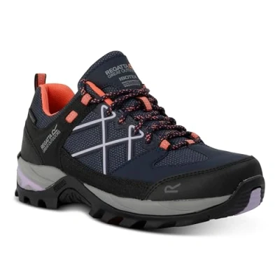 Image of Regatta Women&#039;s Samaris III Low Walking Shoes Hiking, Navy Lilac Satsuma, 6.5 UK