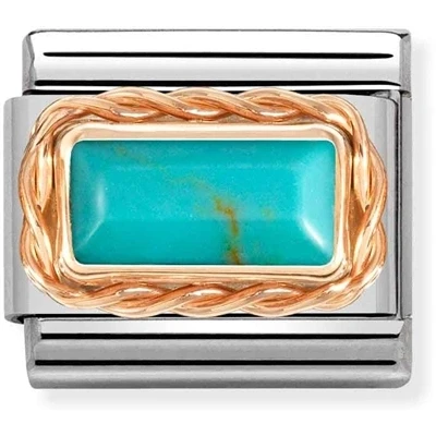 Image of Nomination Turquoise Baguette Stone Charm