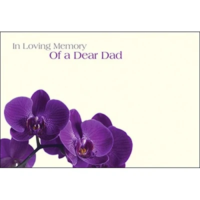 Image of Funeral &amp; in Loving Memory Floristry Message Cards Flowers and Floral Tributes (in of a Dear Dad)
