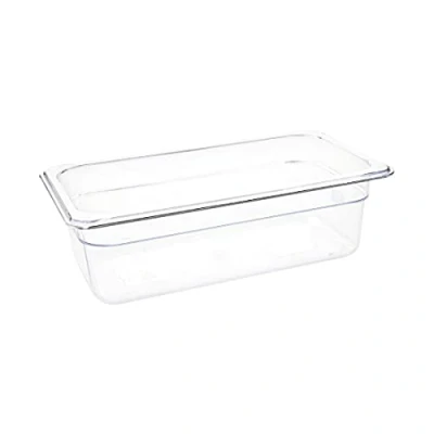 Image of Vogue 1/3 Gastronorm Container 100mm 3.8 Litre Clear Catering Food Storage Pan