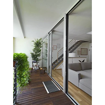 Image of andiamo Exclusive Door Mat Rubber Aluminium Black 40 x 60 0.8 cm