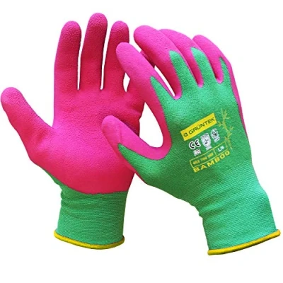 Image of GRÜNTEK 2 Pairs Garden Gloves Bamboo Work for Domestic and Commercial Use in Horticulture, Fishing, Building Restoration (M/8)