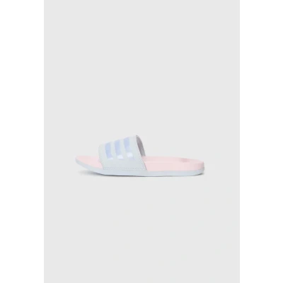 Image of adidas Women&#039;s Adilette Comfort Slides Flip Flop, Halo Blue/Blue Spark met./Clear Pink, 4 UK