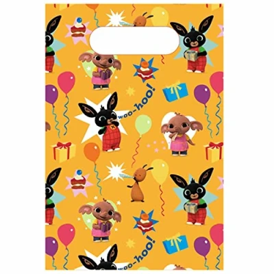 Image of amscan 9911888 Official Licensed Bing Paper Lootbags (8 Pack) Party Supplies