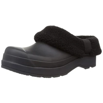 Image of Hunter Play Sherpa Insulated Clog, Black, 10 UK