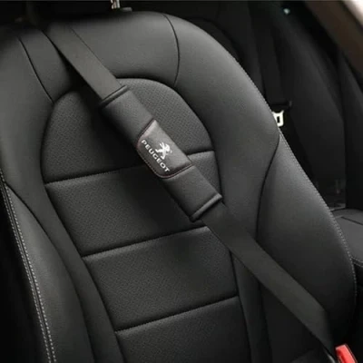 Image of ZABEES 2 Pcs Car Seat Belt Pads for Peugeot 508 408 2008 3008 4008 508L E2008, Padding Cover Protector Comfort Soft Breathable Strap Shoulder Pad, Auto Accessories,C Black