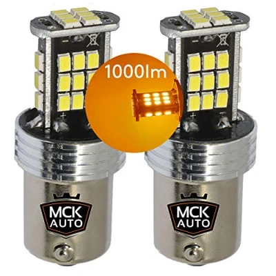 Image of MCK Auto PY21W BAU15s 581 LED Canbus Bulbs Indicators Amber Orange Very Bright and Without Errors Compatible with A1 A3 8P1 F10 F20 F30 GB5R1 2 Transform Your Ride