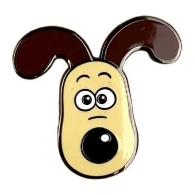 Image of Pawprint Family Gromit Head Enamel Pin Badge Wallace and Official Merchandise