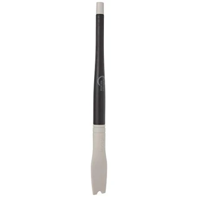 Image of Mercer Culinary M35617 Plating Brush 2mm Square Notch, Silicone, Black