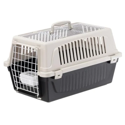 Image of Ferplast Cat Carrier Small Dog Carrier, Double Opening, Secure, Practical, Easy to Clean, Durable Pet Travel Box up 8 Kg, Includes Cushion, 58 x 37 h. 32 cm