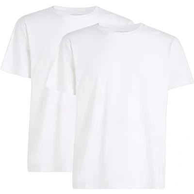 Image of Tommy Hilfiger Men&#039;s T Shirts Crew Neck Pack of 2, White (White/White), S