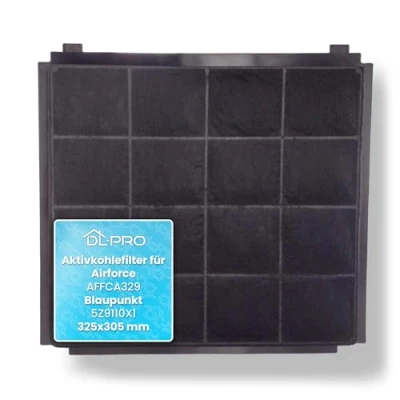 Image of DL pro Activated Carbon Filter 325 x 305 mm Suitable for Airforce AFFCA329 Blaupunkt 5Z9110X1 Cooker Hood Extractor