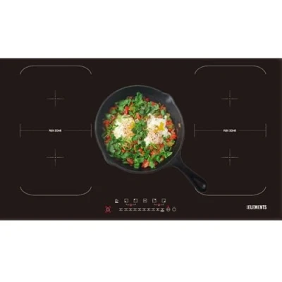 Image of KB Elements Induction Hob 5 Plates 90 cm, Self sufficient Hob, 9400 Watt, Frameless, Touch Control, 99 Min Timer, Child Lock, Automatic Shut Off, 220 240 Volt