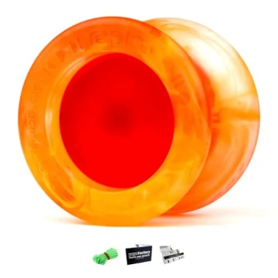 Image of YoyoFactory Replay Pro Yo With ball Bearing &amp; string Orange/Red (modern spinning yoyo, high speed steel bearing, and tips included) World Champion Signature Model