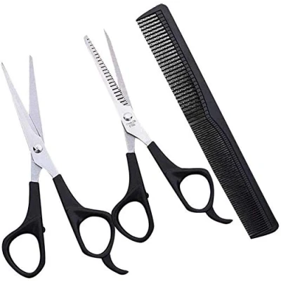 Image of Hair Cutting Scissors Shears Thinning Set Comb Hairdressing Salon Barber