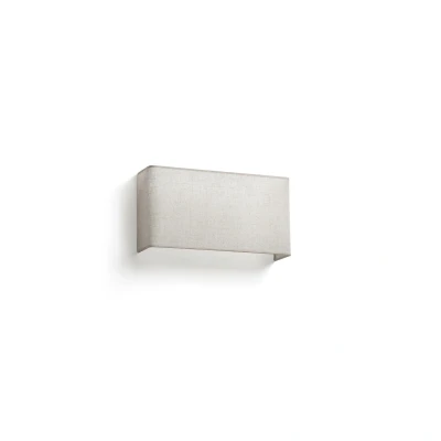 Image of Otton Rectangle Horizontal Linen Wall Lamp 2L