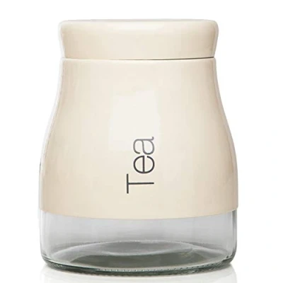Image of sabichi Tea Jar, Glass, Cream
