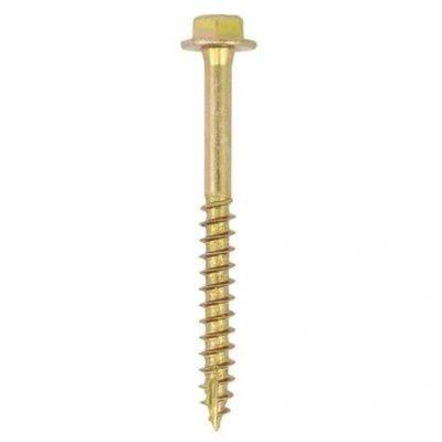 Image of 3x TIMCO Advanced Coach Screws Hex Flange Yellow 6100SCSY Pack of 100