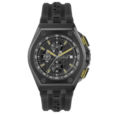 Image of Philipp Plein Men Chronograph Quartz Watch with Silicone Strap PWGAA0221