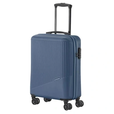Image of travelite 4 wheel hand luggage suitcase small 37 litres, series BALI: ABS hard shell trolley complies with IATA board baggage allowance, 55 cm