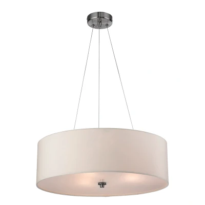 Image of Phoenix 3 Light Round Ceiling Pendant Cream, E27