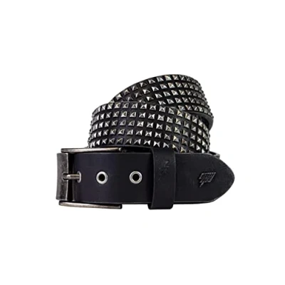Image of Lowlife Shrink Leather Belt in Black Pewter