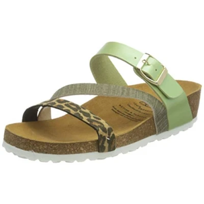 Image of Lico Women&#039;s Natural Glitter Mule, Grün, 6.5 UK