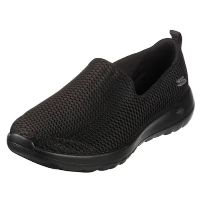 Image of Skechers Women&#039;s Go Walk Joy Evaluate Trainers, Black Textile/Trim, 10 UK