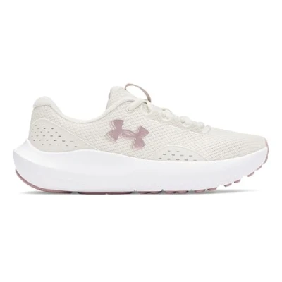 Image of UA W Charged Surge 4 Summit White/Tourmaline Pink/Metallic Tourmaline Pink