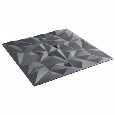 Image of vidaXL Wall Panels 48 pcs Grey 50x50 cm XPS 12 m² Amethyst