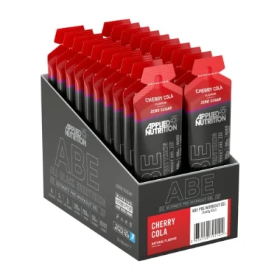 Image of Applied Nutrition ABE Pre Workout Gel All Black Everything Gel, Energy &amp; Physical Performance with Citrulline, Creatine, Beta Alanine (20 x 60ml Gels) (Cherry Cola)