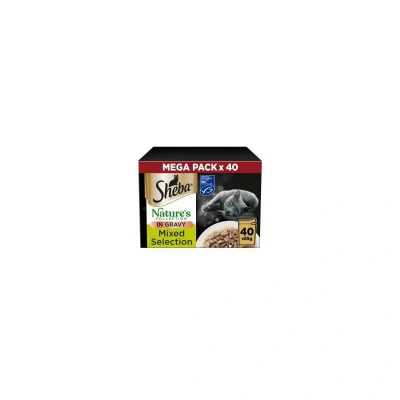 Image of Sheba Nature&#039;s Collection Adult Cat Food Pouch Mixed in Gravy 40 x 85g
